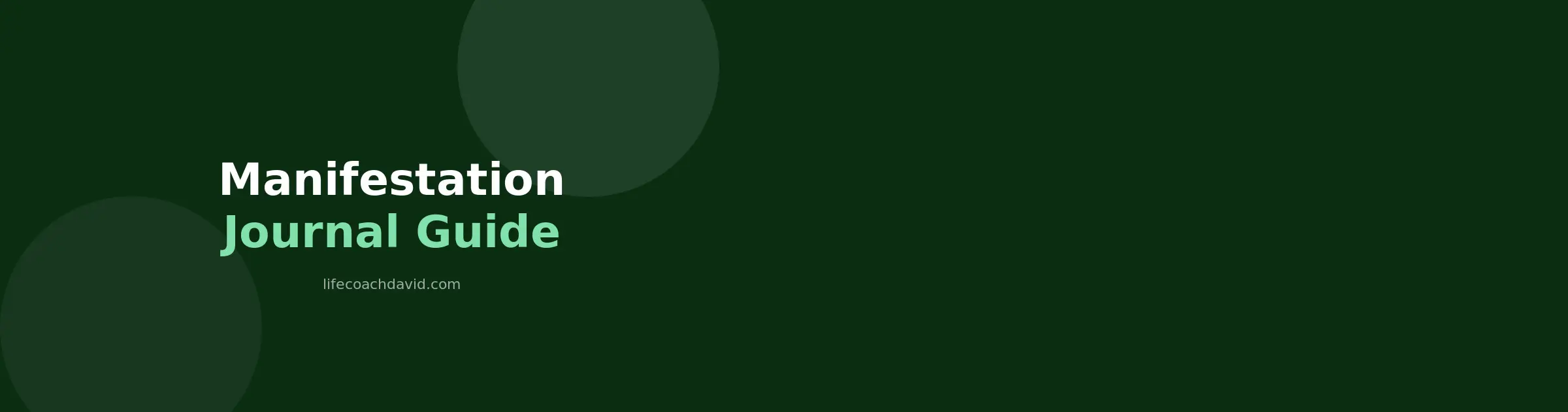 How to Start a Manifestation Journal